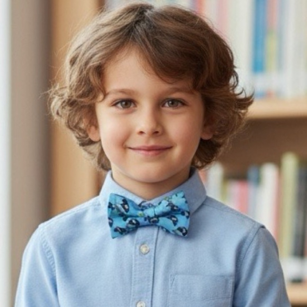 Three 4” Mixed Pattern Youth Bow Ties Attaches To Any Collar Handmade NWT